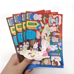 Personalizar los niños hoja de pegatinas coreano lindo Kawaii Animal A4 Pvc pegatinas Heet - Product Image 4