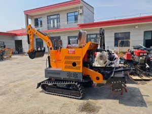 Hoch produktiver <span class=keywords><strong>Mini</strong></span>-Raupen bagger mit Pinnen mäher Graben fräse Pflug Öl hammer Erd bohrer - Product Image 2