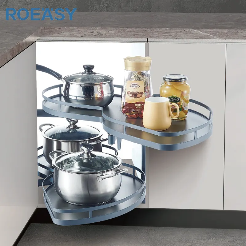 Roeasy Keukenkast Kast Deur Breedte Pull Out Opbergmand Zwenkblinde Hoek Tray Tray Magic Corner