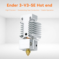 Hotend Kit pembaruan Ender 3 V3 SE Kit blok pemanas, kepala cetak suhu tinggi tenggorokan bimallic untuk Printer 3D Ender3 V3 Se