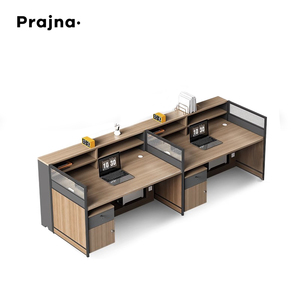 Nhân viên văn phòng Màn hình phân vùng văn phòng đồ nội thất kết hợp của 2/4/6 người máy tính bằng gỗ bàn kết hợp bàn và ghế - Product Image 6