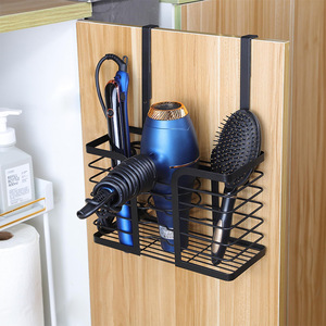Hair Dryer Holder Square Wall Mounted No Drill Bathroom <b>Storage</b> <b>Basket</b> For Hair Dryer And Brush - Product Image 1