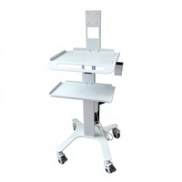Chariot de scanner intra-oral dentaire mobile en acier métallique, station de travail pour clinique dentaire avec support et plateau pour scanner 3D oral