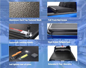 Cubierta Rígida Triple Plegable de Aluminio 4x4 de Lujo con Cierre para NP300 y <span class=keywords><strong>AMAROK</strong></span> - Product Image 3