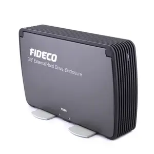 ตู้ฮาร์ดไดรฟ์ภายนอกแนวตั้ง FIDECO สําหรับฮาร์ดไดรฟ์พัดลมระบายความร้อนขนาด 2.5 3.5 นิ้ว