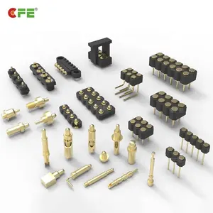 Pitch 2.54mm Battery Power Brass Spring Loaded Pogo Pin Male Plug Connector For Electrical Product