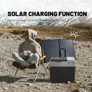 Réfrigérateur portable pour camping-car ECX30, petit compresseur 12V DC, commande par application, alimentation solaire, avec roues et poignée de traction, réfrigérateurs de voiture - Product Image 4