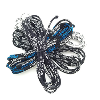 Logo personnalisé Cordon de serrage en nylon pour sweats à capuche Chapeaux Pantalons Ceintures Lacets Imprimé Jacquard Cordon de serrage Corde