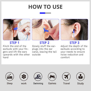 Erkennbare Weihnachtsbaum-Ohr stöpsel Sicherheits-Silikonkautschuk-Schwimm ohr stöpsel mit Kabels icherheits ohr stöpseln - Product Image 6