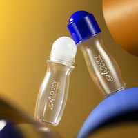 Vente en gros de flacons roll-on en plastique vides, flacons roll-on portables pour déodorant de voyage, flacon roll-on en plastique pour parfum, 40 ml