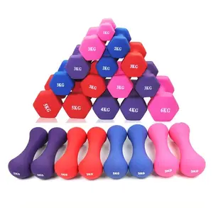 Set Dumbell/Dumbel Penggunaan Wanita, Dumbell/Dumbel Anak-anak 5Kg Lapisan Warna Vinil