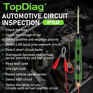 Testeur de tension numérique TOPDIAG P50 avec fonctions multiples pour le test de batteries automobiles, garantie 1 an, ajustement universel - Product Image 2