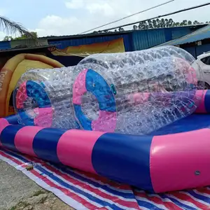 Piscina al aire libre, Hamster humano, lago, rodillo inflable para caminar sobre el agua, rueda de agua en venta