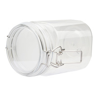 Pot en plastique PET transparent de 740 ml avec couvercle à bascule, hermétique, léger, certifié CE, pour le stockage des aliments