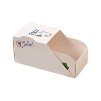 Boîte d'emballage personnalisée pour sandwich aux toasts d'œufs Boîte jetable pour petit-déjeuner déjeuner pâtisserie Boîtes d'emballage alimentaire en carton blanc pour pain de Hambourg