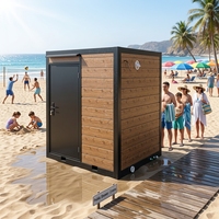 Cabine de douche portable pour la plage et le camping, installation facile, livraison complète, faible coût, préfabriquée