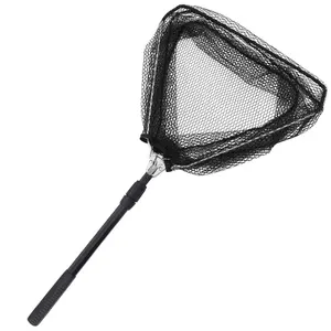 Rubber Fishing Net Large Folding Landing Net,Collapsible Aluminum