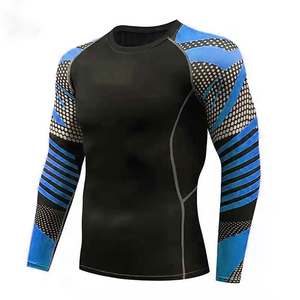 <b>Men</b> Long Sleeve <b>Compression</b> Training <b>Shirt</b> Breathable Rash Guard with Sun Protection & Custom Sublimation <b>Compression</b> Rash Guard - Product Image 6