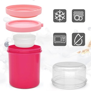 Convenient Double-Layer <b>Breakfast</b> Cup Leak-Proof Light Yogurt & Overnight Oat Salad Cups Kitchen Tableware-Injection PP - Product Image 4