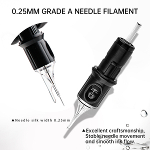 WENYU 10個使い捨てタトゥーカートリッジニードル316Lステンレススチール0.25mm直径パーマネントメイクPMUマシンニードル1RL - Product Image 2