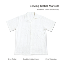 Chemise à manches courtes pour homme, coupe décontractée, col à revers, simple boutonnage, mélange de nylon, viscose et rayonne 145 g/m², tissu texturé de luxe