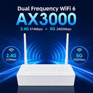 OEM TR069/OMCI 4GE+POTS+CATV XPON ดูอัลโหมด HGU 2.4G 5G ดูอัลแบนด์ AX3000 WIFI 6 ไฟเบอร์ออปติก GPON ONU เราเตอร์ RJ45 FTTH - Product Image 5