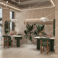 Table et chaise de manucure moderne de luxe avec dessus en marbre combinaison de chaise de bureau pour ongles pour salon de manucure