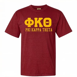 T-Shirt Personalizzabile Morbida per Uso Quotidiano con Logo a Lettere Greche Phi Kappa Theta, Abbigliamento Sportivo Casual - Product Image 3