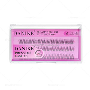 Presse en gros sur le logo personnalisé de groupe de bricolage pas de <span class=keywords><strong>colle</strong></span> nécessaire <span class=keywords><strong>cils</strong></span> auto-adhésifs à <span class=keywords><strong>la</strong></span> main segment pré-collage cluster <span class=keywords><strong>cils</strong></span> - Product Image 1