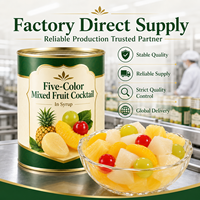 Gemengde fruitcocktail in blik, 850g in lichte siroop, HACCP, OEM, ODM, aangepast logo, blikverpakking voor importeurs en distributeurs.