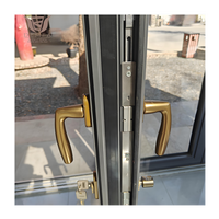 Puertas Plegables de Triple Hoja, Resistentes, de Doble Vidrio Templado, Impermeables, para Patio Exterior, Modernas, de Aleación de Aluminio, para Entrada Interior/Exterior