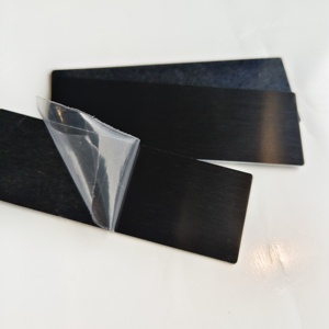 <span class=keywords><strong>Targhetta</strong></span> adesiva in alluminio resistente alla corrosione anodizzato nero personalizzabile - Product Image 2