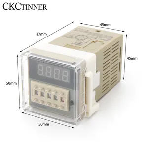 DH48J-11A 11 دبوس الاتصال/استشعار إشارة المدخلات الرقمية عداد التتابع DH48J-11A 12V إلى 380V انقطاع التيار الكهربائي وظيفة الذاكرة مع قاعدة