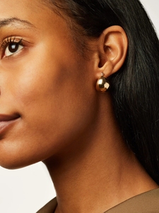 Boucles <span class=keywords><strong>d</strong></span>'oreilles en acier inoxydable 316 plaqué or de luxe, lisses, en forme de <span class=keywords><strong>globe</strong></span> stéréoscopique, pour femmes - Product Image 5