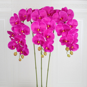 Orquídea Mariposa Artificial de Alta Calidad con 9 Flores, Tacto Real, Tallo Único Decoración floral de estilo nórdico para mesas de comedor, hogar acogedor - Product Image 3