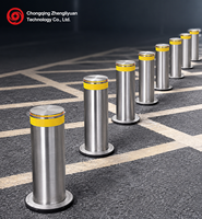 Système de bollards rétractables automatiques en acier inoxydable, barrière hydraulique anti-collision pour le contrôle du trafic et la sécurité