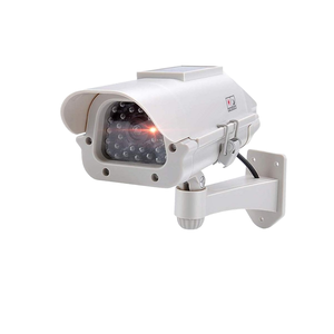 Outdoor <strong>Security</strong> Solar <strong>Fake</strong> Dummy CCTV <strong>Camera</strong> Battery Powered with Red Flash Lights Housing H.264 Video Compression Format - Product Image 1