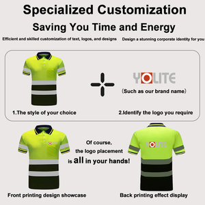 Áo phản quang chất liệu 100% cotton thoáng khí, có túi, thiết kế đồ họa tùy chỉnh, áo bảo hộ an toàn phản quang - Product Image 6