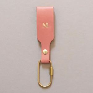 Personalized PU Leather Keychain with Brass Carabiner Portable Custom Logo Anti-lost Key Holder Promotional Business <b>Gifts</b> - Product Image 4