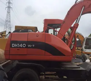 เกาหลีทำ Doosan Dh140รถขุดล้อ Doosan Dh140 Dh150 Wv140รถขุดมือสอง