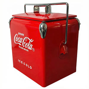 <span class=keywords><strong>Vintage</strong></span> Demir Coca-Cola Buz Kutusu İçecek Soğutucu Şişe Açacağı 14QT Taşınabilir Soğutucu Kamp Plaj Karavan Barbekü Balıkçılık için Saplı - Product Image 3