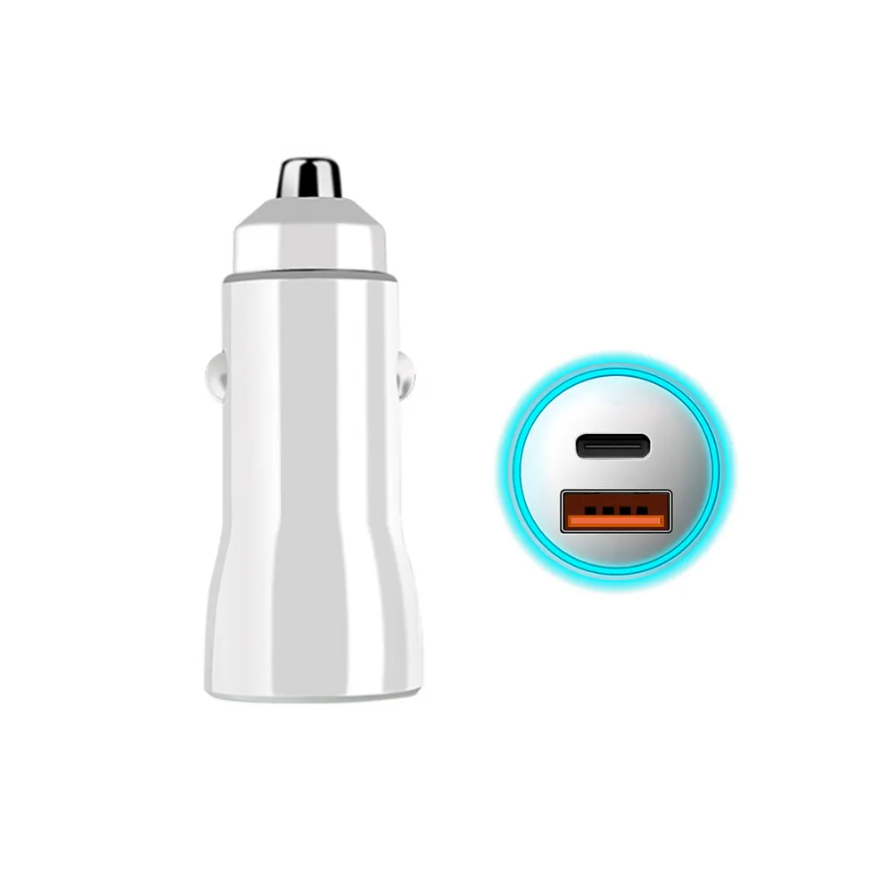 Factory directly supply universal LED Dual Ports Pd Quick Charge Car charger Type C Fast Charging Usb Car Charger Qc3.0 Adaptor