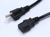 Cordon d'alimentation japonais PSE pour cordon de prise certifié à 3 broches pour ordinateur appareil ménager 15A courant nominal 3M/5M longueur de câble 3 Ac