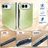 Coque de téléphone métallique froissée pour iPhone Duo, fine, antichoc, protection intégrale, coque pliable, personnalisable OEM