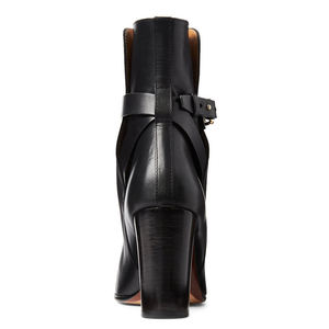 Nouvel arrivage de <span class=keywords><strong>bottines</strong></span> élégantes personnalisées à la mode à bout carré de 7.5cm à talons hauts polies pour femmes avec boucle à étrier - Product Image 3