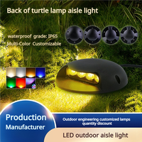 Lumière LED pour marchepied en forme de dos de tortue, haute luminosité, pour extérieur, étanche IP65, 220V, en aluminium, ronde