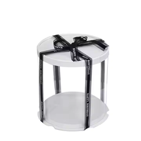 Boîte à gâteaux ronde en plastique transparent PET de haute qualité pour emballage cadeau de boulangerie