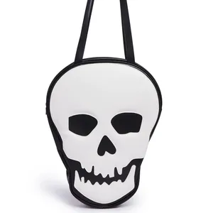 Fama Customized Loungefly Fashion Punk Style Pu Skull Shape Bag Cosplay Ghost Head Backpack Women Small Backpack