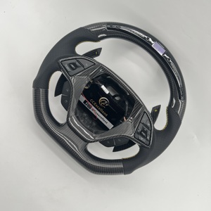 Volant en fibre de carbone véritable avec éclairage LED pour <span class=keywords><strong>Corvette</strong></span> <span class=keywords><strong>C7</strong></span>, petites commandes acceptées, pièces automobiles personnalisées - Product Image 2