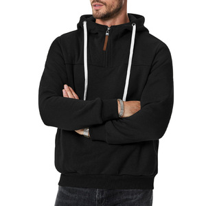 Sweat-shirt à capuche pour homme doublé en polaire avec fermeture éclair, respirant, décontracté, pour l'automne et l'hiver, idéal pour le sport - Product Image 1